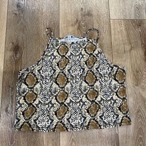 Snake skin crop top